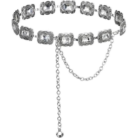 TOPACC Western Metal Concho Belt for Women Cowgirl Chain Belts for Dresses - Picture 7 of 7